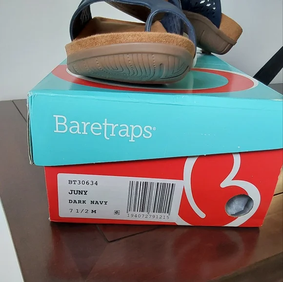 Baretraps Navy Slide Sandals - Picture 3 of 4